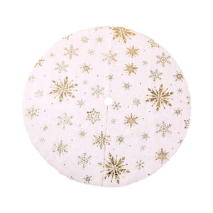 Bothyi - Falda De Árbol De Navidad Alfombra Redonda Cálida Para Árbol De Navidad Para Interiores Y Exteriores Vacaciones De Año Nuevo 120 Cm Dorado