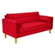 thumbnail image 2 of Sofa Retro 3c Felpa 01 Rojo, 2 of 6