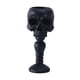 thumbnail image 2 of Calavera Cónica Portavelas Columnar Velas Soporte Estatuilla Decoración Del Hogar Negro, 2 of 5