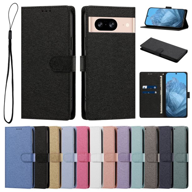 Cartera Funda para Google Pixel 8 Carga Inalámbrica, Negro
