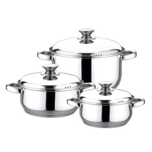 Fantuzzi - Batería De Cocina De Acero Inoxidable 6 Piezas Pavia