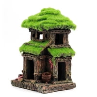 Xusx111 - Casa De Peces - Decoración De Acuario Con Musgo Realista, Viene Accesorios De Tanque De Peces Con Agujero Grande Para El Descanso Del Sueño De Los Peces Ocultarse Y Jugar