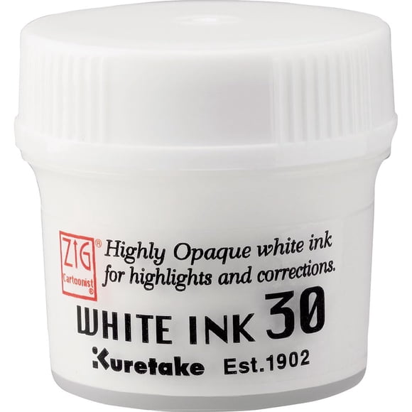 Pincel Ink Kuretake ZIG Cartoonist, blanco, 30 ml, para bolígrafo