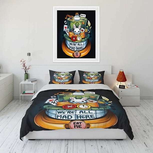 Alice duvet cover pillowcase 3D print, princess, beautiful home bedding set gift, microfiber fabric soft and comfortable Bed Sheets