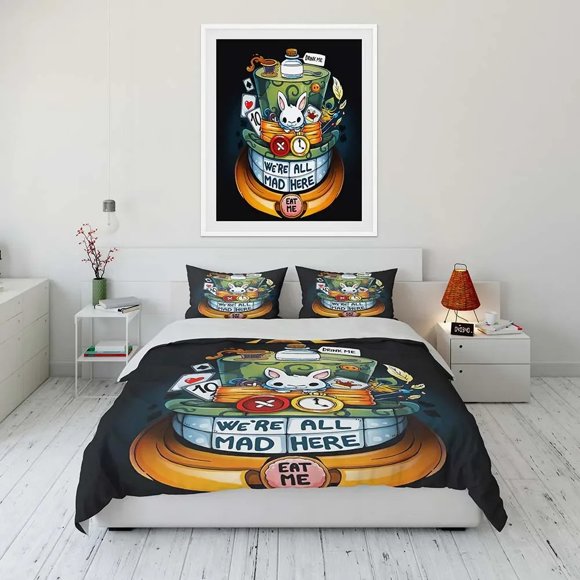 Alice duvet cover pillowcase 3D print, princess, beautiful home bedding set gift, microfiber fabric soft and comfortable Bed Sheets