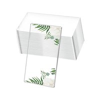 Magideal - Letrero De Mesa De 20 Piezas, Tarjetas De Lugar De Boda De Bricolaje En Blanco Personalizadas, Portatarjetas De Lugar, Número De Mesa De Acrílico Para