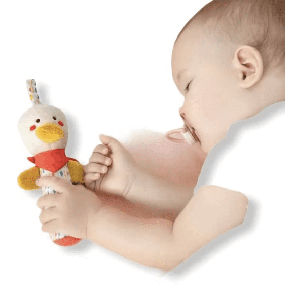 Sonajero Bebé diseño Pato Estimulación Sensorial