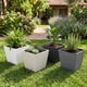 thumbnail image 2 of Set 2 Macetero Plastico Bajo Premium Base Cuadrada Conica S negro, 2 of 7