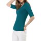 thumbnail image 4 of INSPIRE CHIC Camisetas de Mujer para Regreso a Clases con Cuello de Barco, Mangas Medias, Ajustadas, para Capas, Camiseta Suave Talla S Azul Verde, 4 of 8