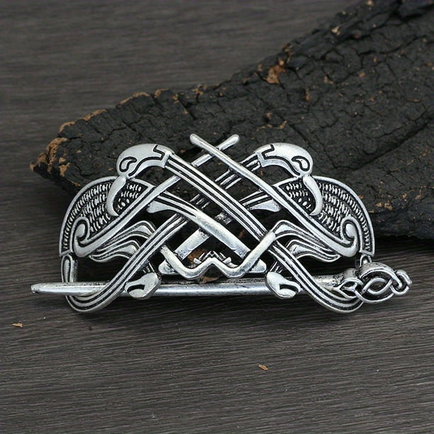 1pc Celtic Viking Crown Hairpin - Stunning Silver Irish Hair Accessory for Women - Perfect for Braids and Decorative Jewelry