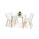 thumbnail image 3 of Comedor Mesa de Vidrio 120x80 + 4 Sillas Windsor Blancas, 3 of 4
