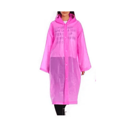 Capa Poncho Para Lluvia Hombre Mujer Sombrilla Paragua Rosa