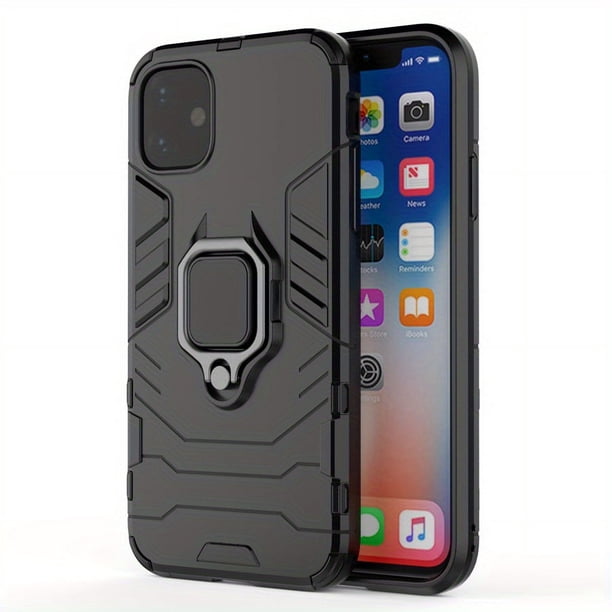 Shockproof Armor Case for iPhone: Protect Your Phone with Shockproof Coque Cover & Ring Holder Stand!