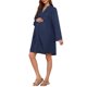 thumbnail image 4 of INSPIRE CHIC Vestido de Maternidad de Mujer de Mezclilla de Manga Larga de Algodón con Botones Abajo Vestidos de Camisa de Otoño S Azul Oscuro, 4 of 6