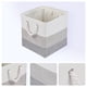 thumbnail image 2 of REGALWOVEN Juego de 3 cestas de almacenamiento de algodón con asas para estantes y armarios, cesta de almacenamiento plegable para organizar ropa gris 13*13*13in, 2 of 6