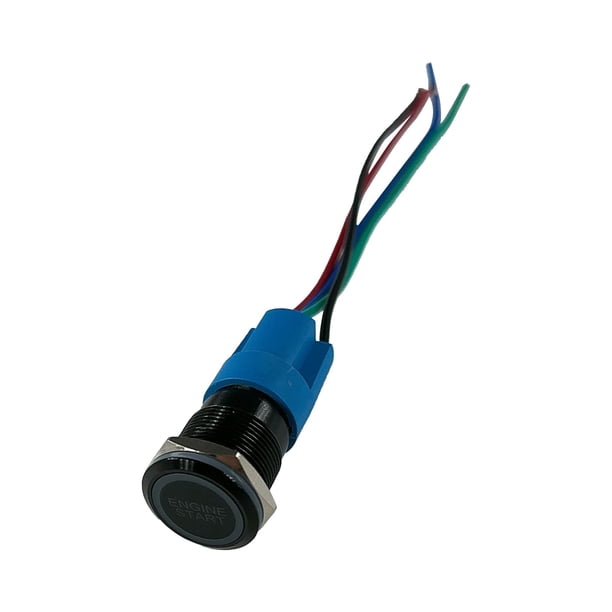 Motor de arranque de automóvil genérico, interruptor de encendido de arranque con botón, para orificio de 19 mm, interruptor de arranque de motores de