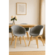 thumbnail image 3 of Pack 2 Sillas De Comedor Acolchada Ergonómico Respaldo Curvo Liso Gris Blanco, 3 of 5