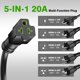 thumbnail image 4 of Enchufe de Puerto AC Lithbase 16" 20A 125V Impermeable 5 en 1, 4 of 9