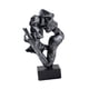 thumbnail image 2 of Escultura abstracta de cara de pareja besándose, estatua de amante besándose, figura creativa de amor para estantes, regalo de pareja de granja para e Plateado vintage, 2 of 5