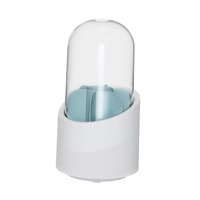 Ioensy - Soporte Giratorio De 360 Grados Para Brochas De Maquillaje, Lápices Labiales, Azul Cosmético Con Tapa