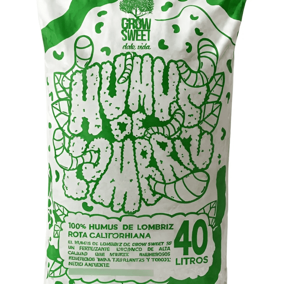 Humus de Lombriz 40L Fertilizante Orgánico Premium para Huertos y Jardines