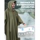 thumbnail image 5 of Poncho de lluvia ANYOO, impermeable y ligero para adultos, color verde militar, 5 of 7