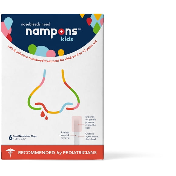 Kit de tampones Nosebleed Stoppers para niños con 6 tapones para pediatras