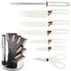thumbnail image 2 of Set Cuchillos De Cocina 9 Piezas Con Base Giratoria Beige, 2 of 3
