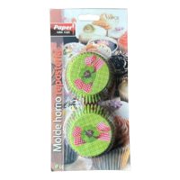 Genérico - Capsulas Cupcake Diseño I Flor Verde 100 Un Blanco
