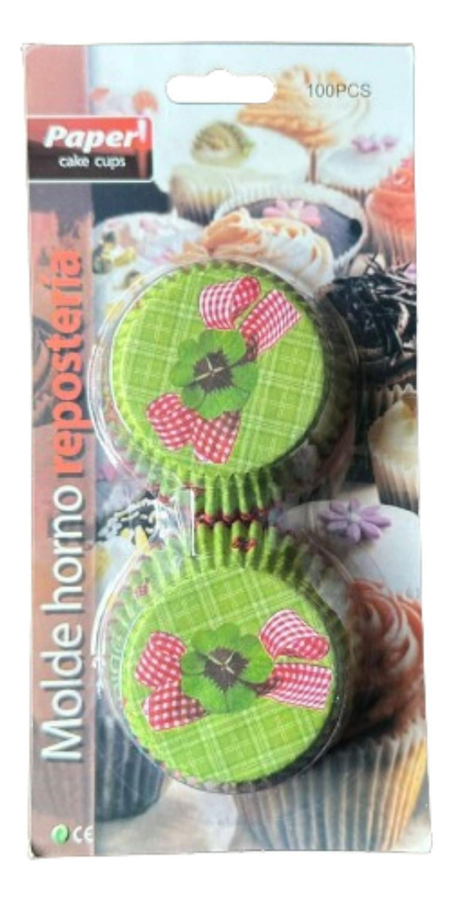 Genérico - Capsulas Cupcake Diseño I Flor Verde 100 Un Blanco