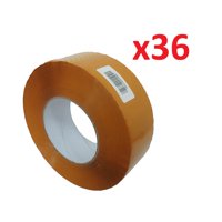 Castletec - Pack 36 Cintas De Embalaje Amarilla 300 Mts 48Mm Ancho
