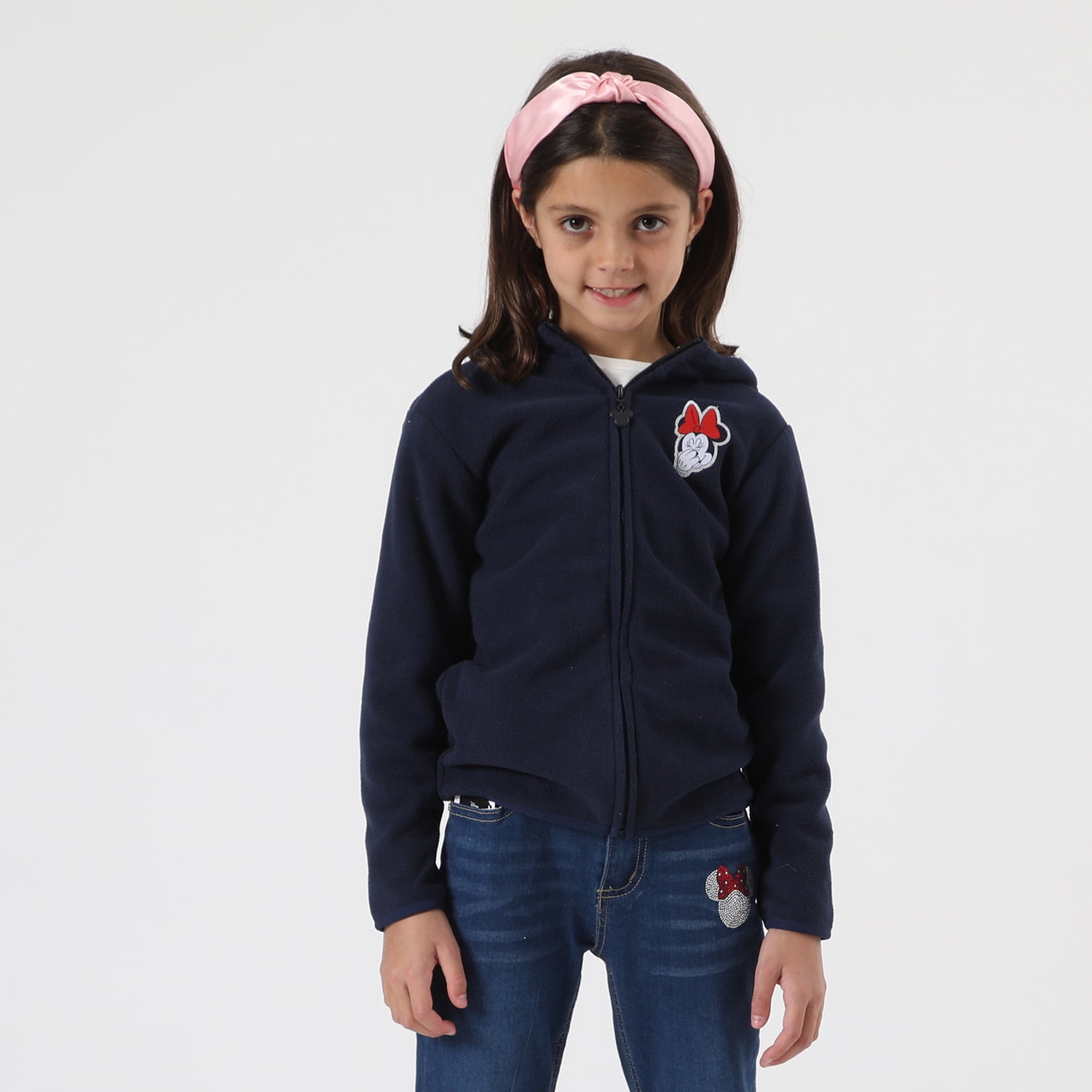 Polar Escolar Niña Minnie Logo Azul Disney
