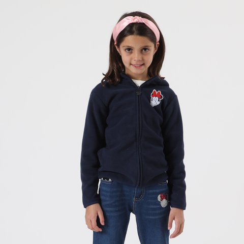 Polar Escolar Niña Minnie Logo Azul Disney