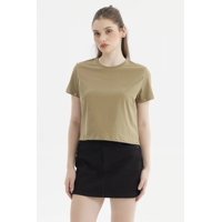 Fashionspark - Polera Mujer Accesorio Metálico Verde Musgo