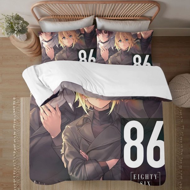 86-Eight Six Soft 3D Printed Duvet Cover Bedding Set with Comforter Cover 3 Piece Set