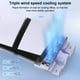 thumbnail image 5 of Soporte de refrigeración horizontal con ventilador de 3 niveles y cargador de 2 mandos para PlayStation 5 Slim/Pro, estación de refrigeración con sistema de refrigeración ajustable-Blanco, 5 of 7