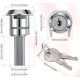 thumbnail image 2 of Cerradura para gabinete DPWOUM de acero inoxidable, rotación de 180°, 2 llaves, 2 of 7