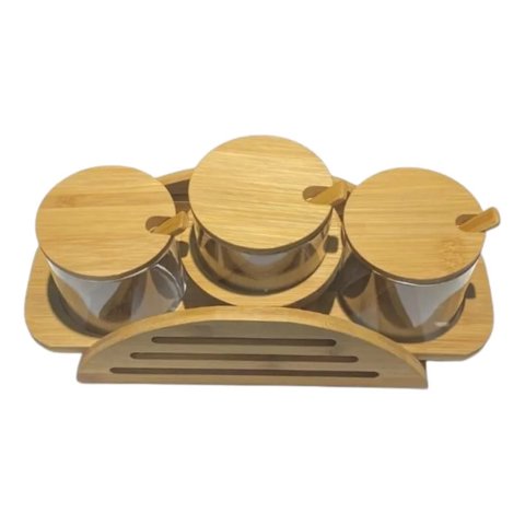 Genérico - Juego Contenedores Frascos Organización Estilo Natural Jhn