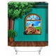 thumbnail image 1 of Cortina de ducha con diseño de pintura estéreo, juego de cortinas de baño con ganchos, tamaño 66 x 72 pulgadas, 1 of 3