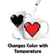 thumbnail image 2 of Taza Kikkerland Pixel Heart Morphing de 325 ml que cambia de color, 2 of 6