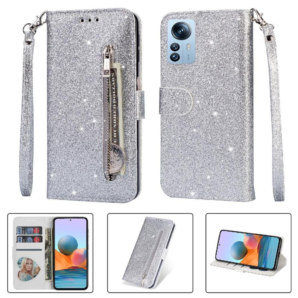Funda Para Foxdock Elegante Funda Xiaomi 12t Pro/xiaomi 12t Glitter Con Cremallera-ideal Para El Uso Diario