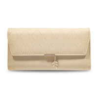 Xusx111 - Mujeres Cartera Cuero Triple Carteras Mujeres Embrague Gran Titular De La Tarjeta De Crédito Wirh Cremallera Bolsillo De Moneda (Amarillo, Solo Cartera)