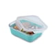 thumbnail image 2 of Contenedor Bento de Vidrio Con Funda De Silicona Azul 740 ml, 2 of 3