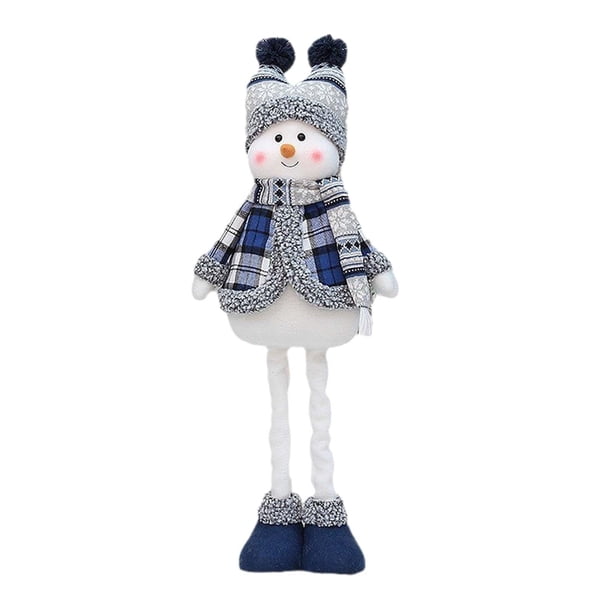 Figurita navideña con piernas elásticas, muñeco de peluche de pie, figura decorativa de Papá Noel para decoración de la habitación de Navidad, ventana Estilos b