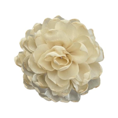 Magideal - Broche De Flor De Camelia De Satén, Pin De Flor Para Mujeres Y Niñas, Elegante Pinza Para El Pelo Con Flores, Boutonniere Para Regalos De Joyería Para Beige