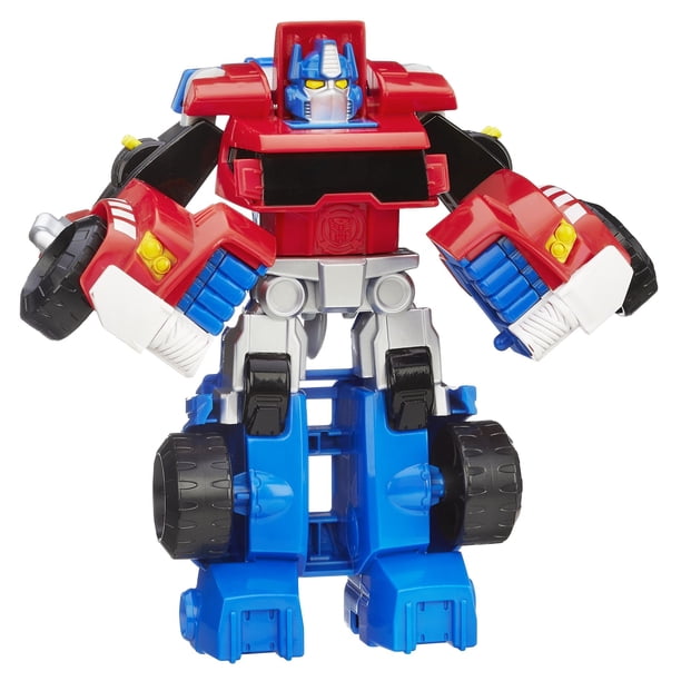 Figura de acción de robot de juguete Transformers Playskool Heroes Rescue Bots Optimus Prime, juguete conversor 2 en 1 para niños mayores de 3 años
