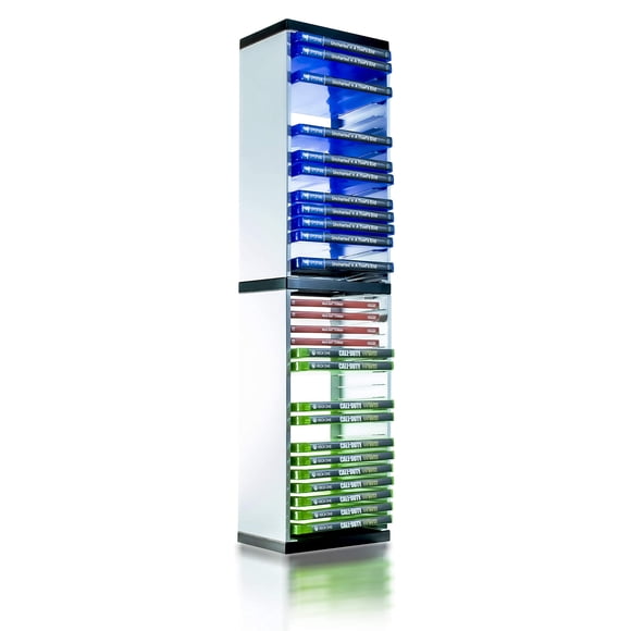 Torre de Almacenamiento ADZ 73 cm Blanco, Capacidad para 36 juegos