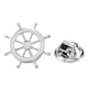 thumbnail image 1 of Encantos Marinos De La Insignia De La Solapa Del Cuello Del Volante Del Barco Náutico De Latón Plateado, 1 of 3