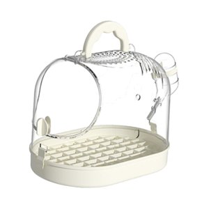 Magideal - Jaula De Viaje Para Pájaros, Jaula Para Loros, Jaula Para Pájaros Con Asa, Transparente, Multiusos, Para Pájaros Pequeños, Periquitos, Cacatúas, Peoní Blanco