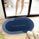 thumbnail image 2 of Alfombra Tapete Absorbente Para Baño Antideslizante Hogar Color Azul Ovalada, 2 of 5